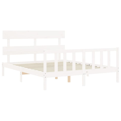 vidaXL Bed Frame without Mattress White 160x200 cm Solid Wood Pine