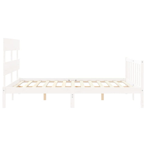 vidaXL Bed Frame without Mattress White 160x200 cm Solid Wood Pine