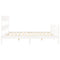 vidaXL Bed Frame without Mattress White 200x200 cm Solid Wood Pine
