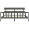 vidaXL Bed Frame without Mattress Grey 200x200 cm Solid Wood Pine