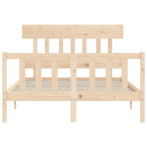 vidaXL Bed Frame without Mattress Double Solid Wood Pine