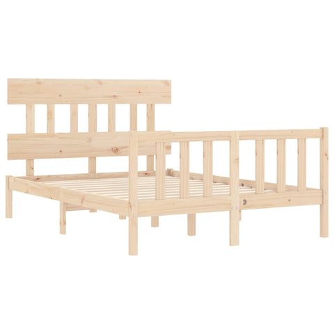 vidaXL Bed Frame without Mattress 140x190 cm Solid Wood Pine