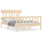 vidaXL Bed Frame without Mattress 140x200 cm Solid Wood Pine