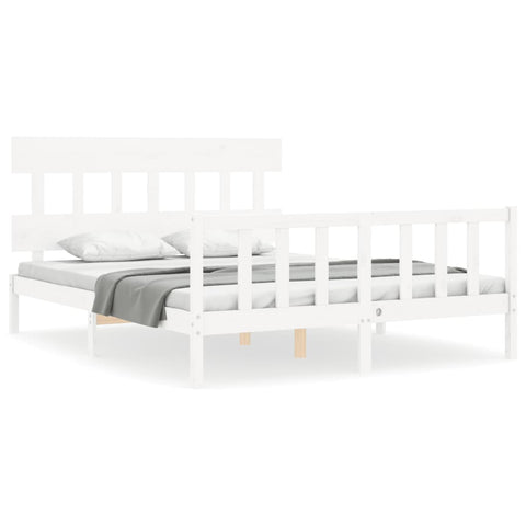 vidaXL Bed Frame without Mattress White 160x200 cm Solid Wood Pine
