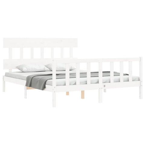vidaXL Bed Frame without Mattress White 160x200 cm Solid Wood Pine