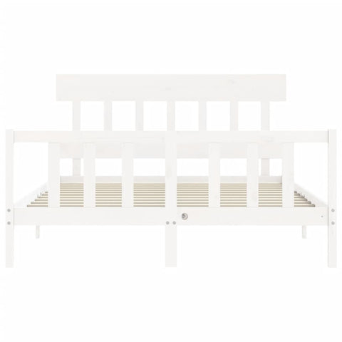 vidaXL Bed Frame without Mattress White 160x200 cm Solid Wood Pine
