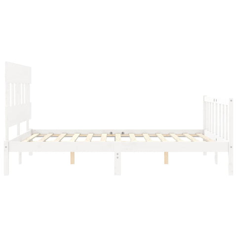 vidaXL Bed Frame without Mattress White 160x200 cm Solid Wood Pine