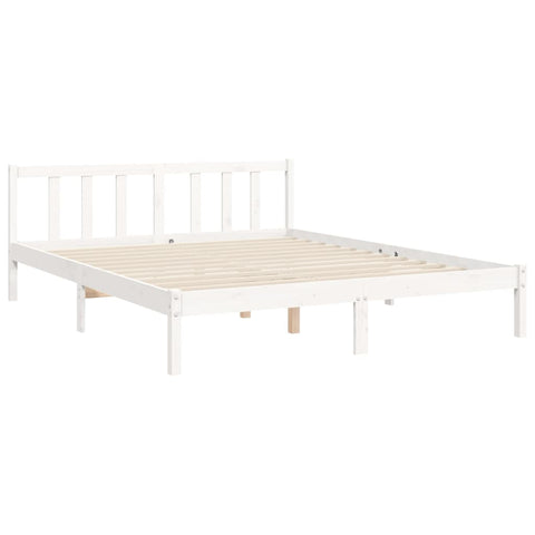 vidaXL Bed Frame without Mattress White 160x200 cm Solid Wood Pine