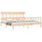 vidaXL Bed Frame without Mattress 200x200 cm Solid Wood Pine