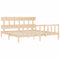 vidaXL Bed Frame without Mattress 200x200 cm Solid Wood Pine