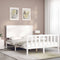 vidaXL Bed Frame without Mattress White 140x190 cm Solid Wood Pine