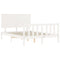vidaXL Bed Frame without Mattress White 140x190 cm Solid Wood Pine