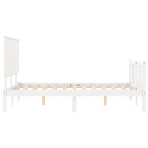 vidaXL Bed Frame without Mattress White 140x190 cm Solid Wood Pine