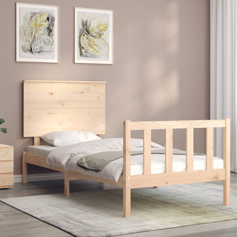 vidaXL Bed Frame without Mattress 100x200 cm Solid Wood Pine