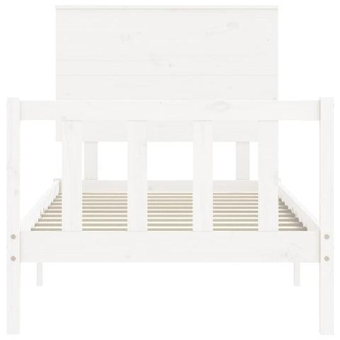 vidaXL Bed Frame without Mattress White 100x200 cm Solid Wood Pine