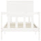 vidaXL Bed Frame without Mattress White 100x200 cm Solid Wood Pine