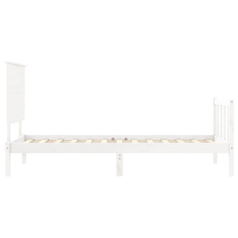 vidaXL Bed Frame without Mattress White 100x200 cm Solid Wood Pine