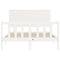 vidaXL Bed Frame without Mattress White 140x200 cm Solid Wood Pine