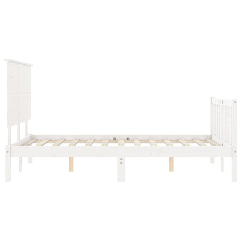 vidaXL Bed Frame without Mattress White 140x200 cm Solid Wood Pine