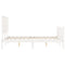 vidaXL Bed Frame without Mattress White 140x200 cm Solid Wood Pine