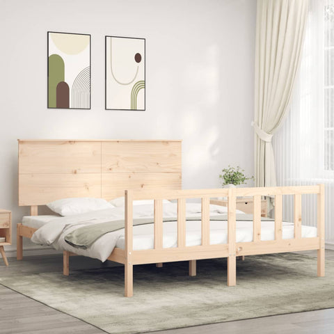 vidaXL Bed Frame without Mattress 160x200 cm Solid Wood Pine