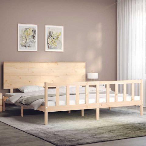 vidaXL Bed Frame without Mattress 200x200 cm Solid Wood Pine
