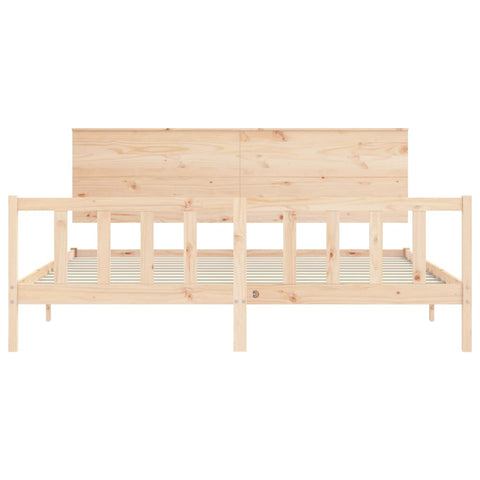 vidaXL Bed Frame without Mattress 200x200 cm Solid Wood Pine