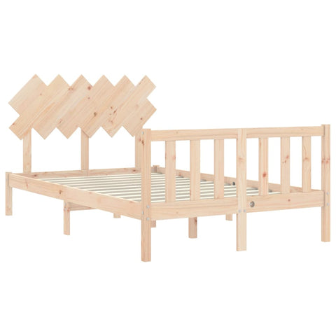 vidaXL Bed Frame without Mattress Double Solid Wood Pine