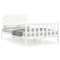vidaXL Bed Frame without Mattress White Double Solid Wood Pine