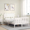 vidaXL Bed Frame without Mattress White Double Solid Wood Pine