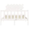 vidaXL Bed Frame without Mattress White Double Solid Wood Pine