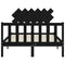 vidaXL Bed Frame without Mattress Black Double Solid Wood Pine