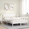 vidaXL Bed Frame without Mattress White 140x190 cm Solid Wood Pine
