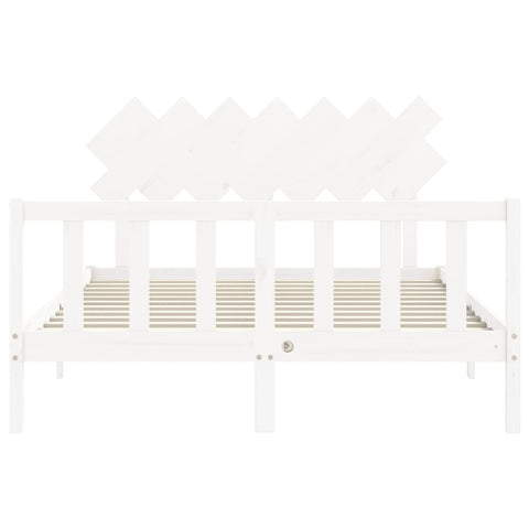 vidaXL Bed Frame without Mattress White 140x190 cm Solid Wood Pine