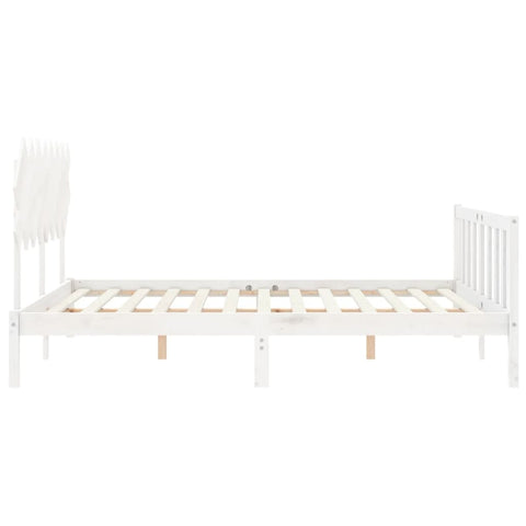 vidaXL Bed Frame without Mattress White 160x200 cm Solid Wood Pine