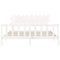 vidaXL Bed Frame without Mattress White Super King Size Solid Wood Pine