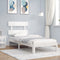 vidaXL Bed Frame without Mattress White 90x200 cm Solid Wood Pine