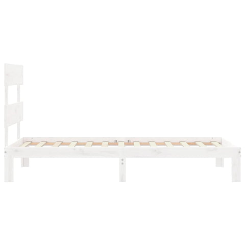 vidaXL Bed Frame without Mattress White 100x200 cm Solid Wood Pine