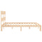 vidaXL Bed Frame without Mattress King Size Solid Wood Pine