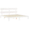 vidaXL Bed Frame without Mattress White 200x200 cm Solid Wood Pine