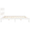 vidaXL Bed Frame without Mattress White 200x200 cm Solid Wood Pine