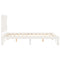 vidaXL Bed Frame without Mattress White Small Double Solid Wood Pine