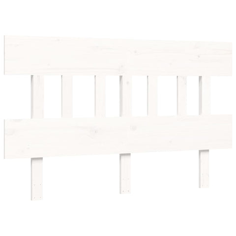 vidaXL Bed Frame without Mattress White Small Double Solid Wood Pine
