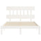 vidaXL Bed Frame without Mattress White 140x190 cm Solid Wood Pine