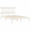 vidaXL Bed Frame without Mattress White 140x200 cm Solid Wood Pine