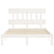 vidaXL Bed Frame without Mattress White 140x200 cm Solid Wood Pine