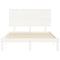 vidaXL Bed Frame without Mattress White Small Double Solid Wood Pine