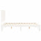 vidaXL Bed Frame without Mattress White Small Double Solid Wood Pine