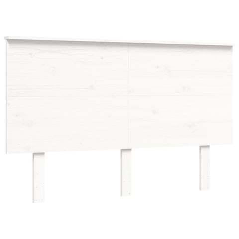 vidaXL Bed Frame without Mattress White Small Double Solid Wood Pine