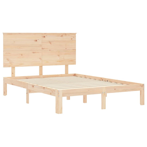 vidaXL Bed Frame without Mattress 140x190 cm Solid Wood Pine